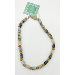 SJ Pearl Natural Jade Beaded Choker Necklace New with tags gift